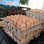 Zbliżenie na wytłaczanki z jajkami