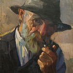 Portret starca z fajką