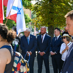 Prezydent Tadeusz Truskolaski, zastępca prezydenta Przemysław Tuchliński oraz Przewodniczący Rady Miasta Łukasz Prokorym 