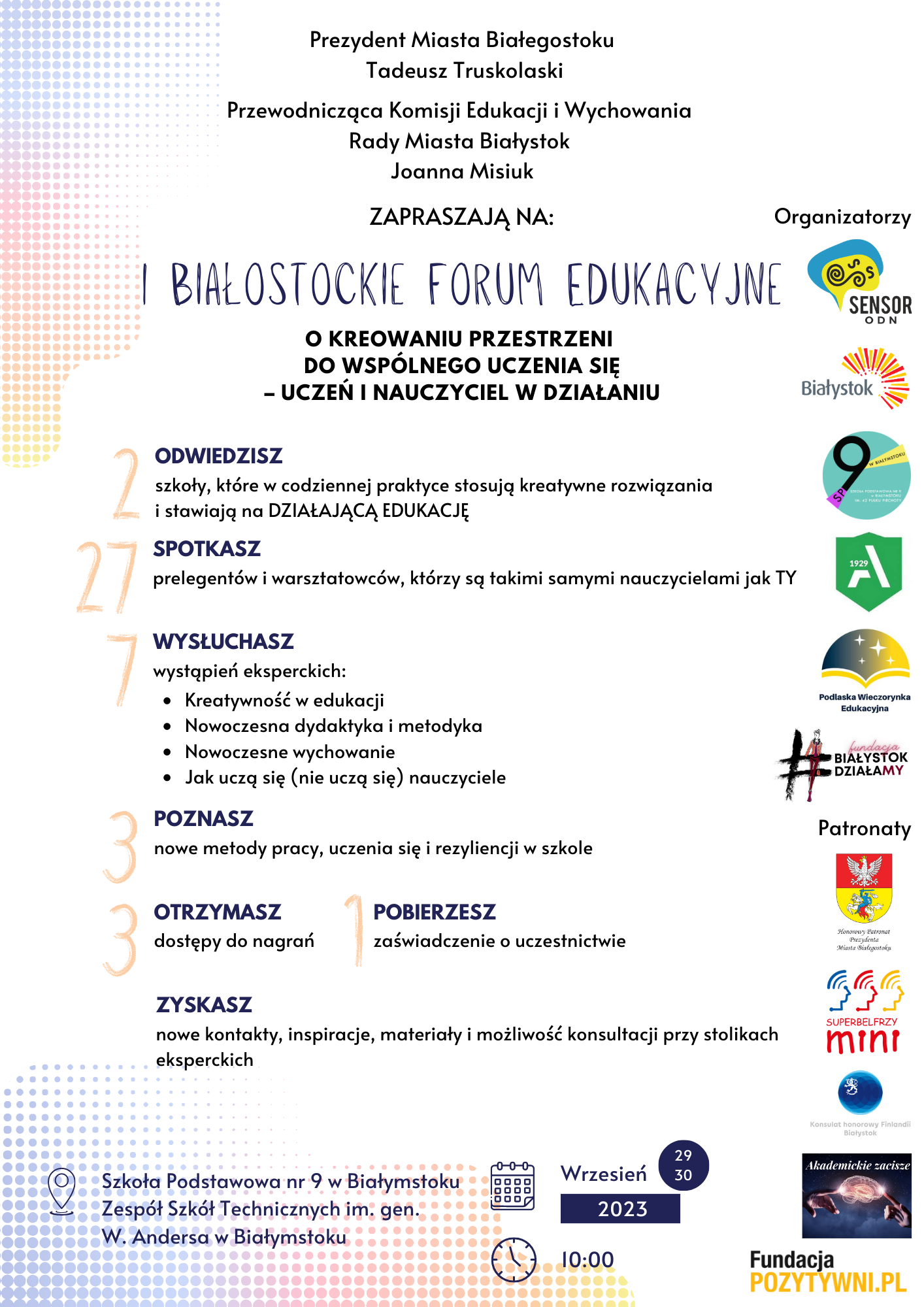 Plakat: Białostockie Forum Edukacyjne