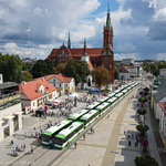 Prezentacja nowych autobusów na Rynku Kościuszki