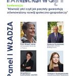 Plakat: Równość płci- partnerstwo. Panel I-Władza