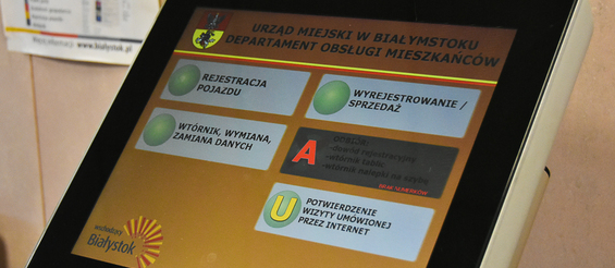 Maszyna do wydawania biletów w Departamencie Obsługi Mieszkańców