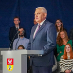 Prezydent Białegostoku Tadeusz Truskolaski zabiera głos na spotkaniu