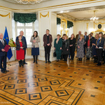 Uczestnicy pożegnania, w tym m.in. prezydent Tadeusz Truskolaski 