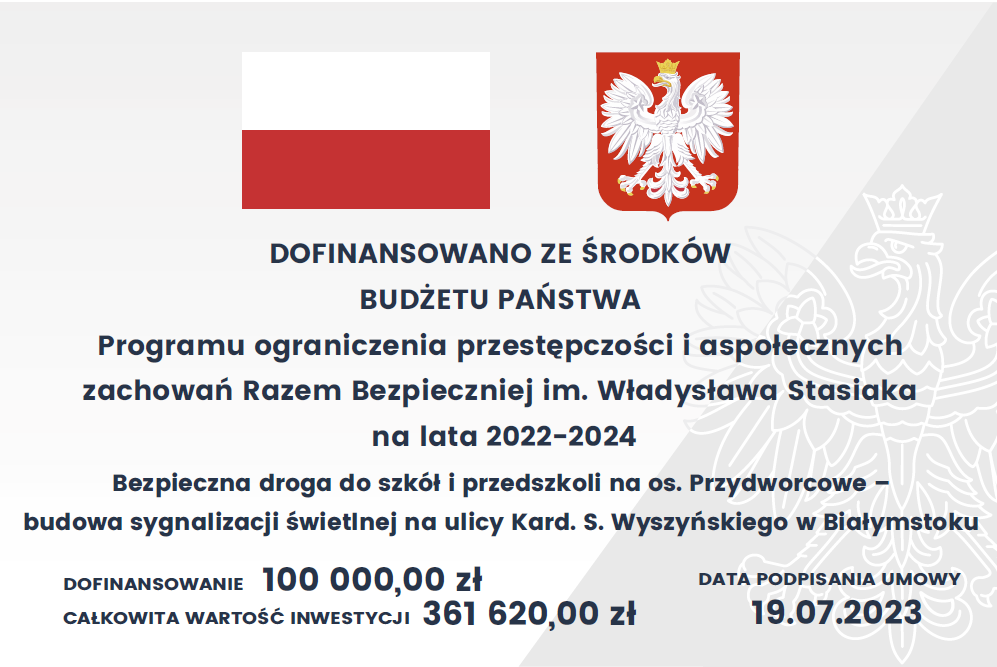 baner dofinansowano ze środków budżetu państwa