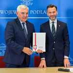 Prezydent Tadeusz Truskolaski oraz Wojewoda Podlaski Jacek Brzozowski 