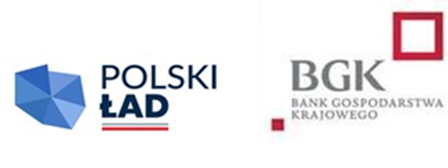 Logo polskiego ładu oraz banku gospodarstwa krajowego