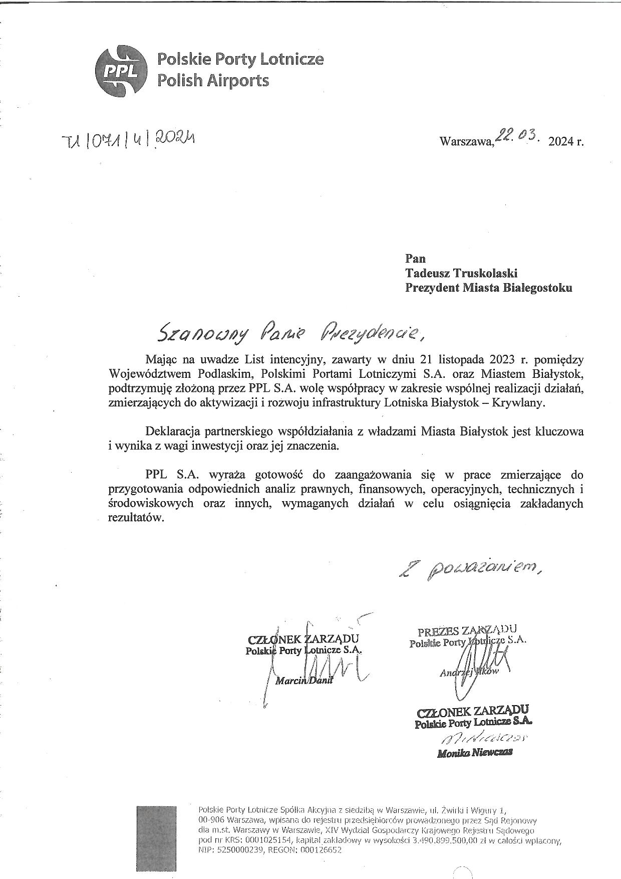 List intencyjny