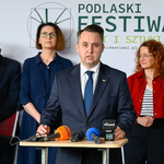Zastępca prezydenta, Przemysław Tuchliński przemawia z mówicy