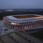 Budynek Chorten Arena z lotu ptaka.