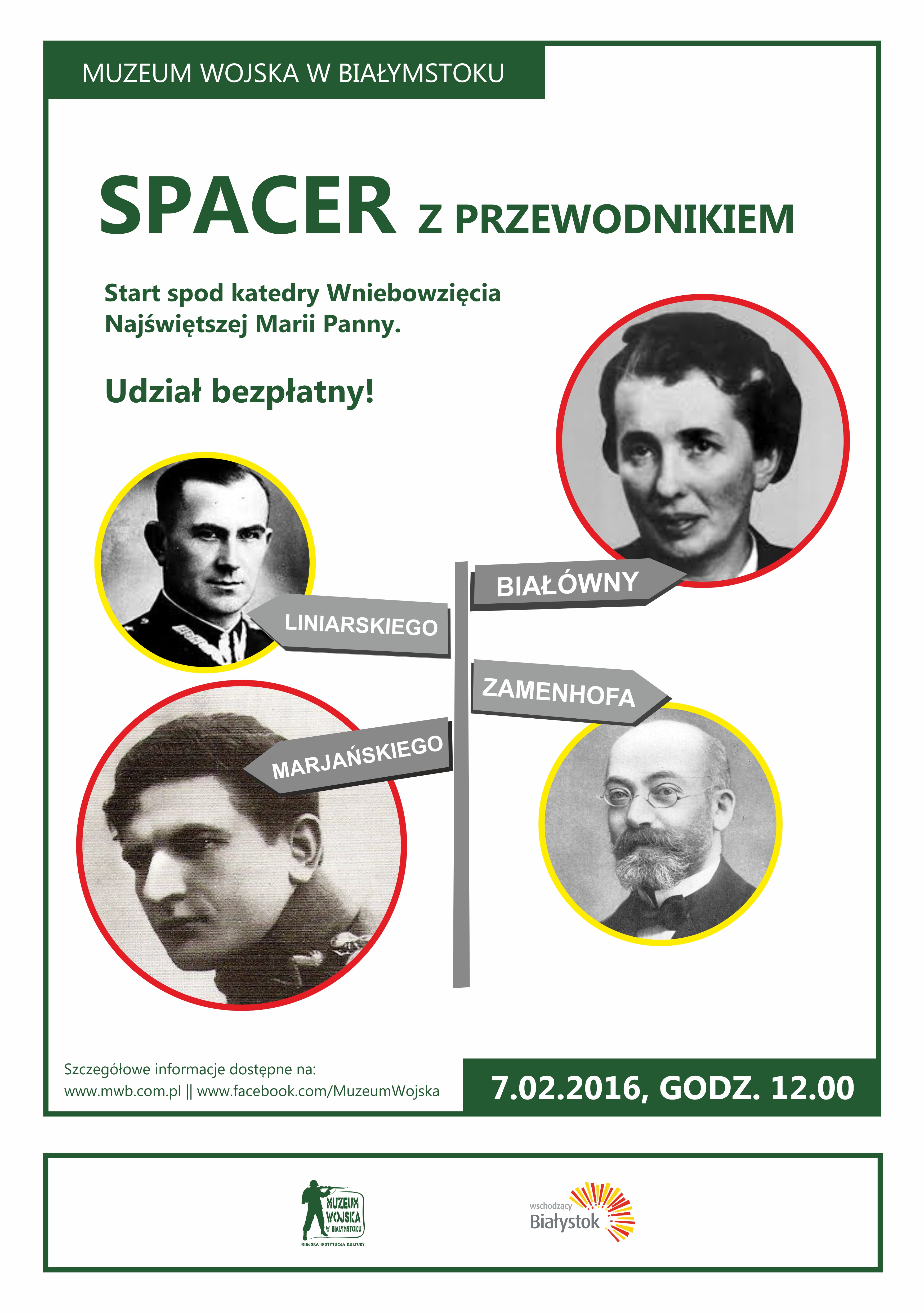 Plakat Spacer z przewodnikiem Muzeum Wojska