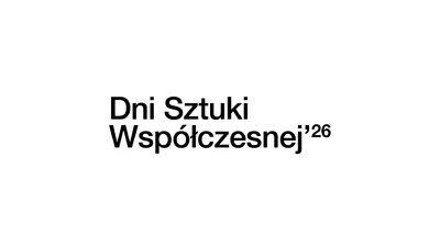 Grafika na białym tle z tekstem „Dni Sztuki Współczesnej '26”.