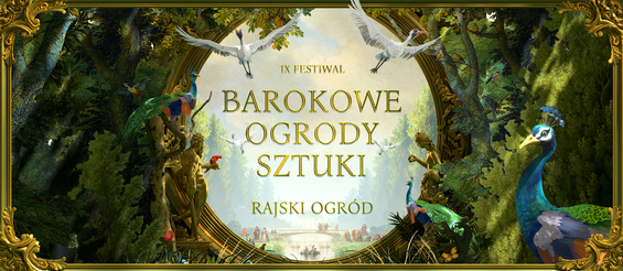 Grafika „Barokowe ogrody Sztuki Rajski Ogród”.