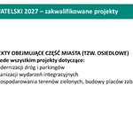 Grafika z danymi i tekstem „Budżet Obywatelski 2027 - zakwalifikowane projekty”