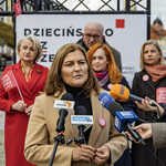 Przewodnicząca Rady Miasta Katarzyna Jamróz udziela wywiadu.