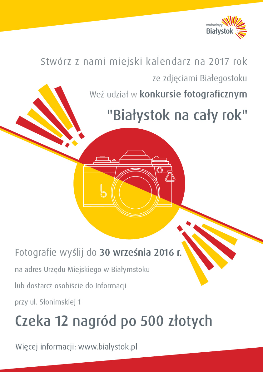 Plakat Konkurs graficzny Białystok na cały rok