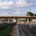 Sierpień 2012 - widok na plac budowy estakady