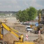 Maj 2013 - maszyny pracujące przy budowie drogi