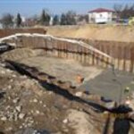 Marzec 2013 - widok z góry prac przy budowie tunelu