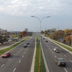 Widok z góry na nową otwartą drogę 