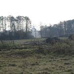 Październik 2010 - wygląd terenu przed budową przedłużenia drogi