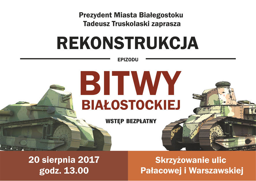 Zaproszenie na rekonstrukcję Bitwy Białostockiej